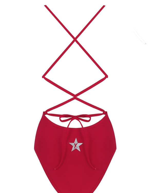 Y.ORSTRULY Racer Swimsuit- Cassis
